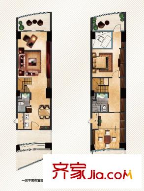 金沙湖1號E3戶型圖72方 3室2廳2衛(wèi)1廚