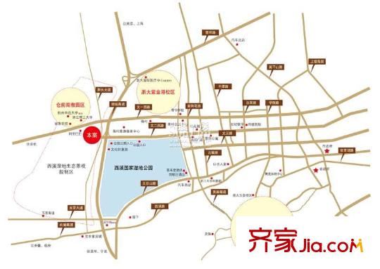 大華西溪風(fēng)情悅宮區(qū)位圖