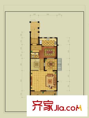 大華西溪風(fēng)情悅宮A戶型1層 5室2廳4衛(wèi)1廚