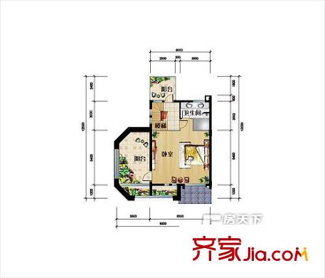 天地泊莊F戶(hù)型3層 5室2廳4衛(wèi)1廚