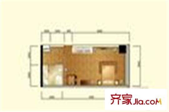 北辰金座A03戶型 1室1廳1衛(wèi)1廚