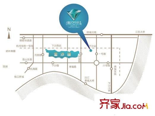 金沙湖1號交通圖