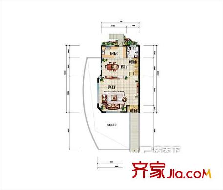 天地泊莊E戶(hù)型1層 5室2廳4衛(wèi)1廚