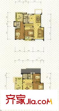 信達(dá)柳郡一期晨園標(biāo)準(zhǔn)層B9戶型 4室3廳3衛(wèi)
