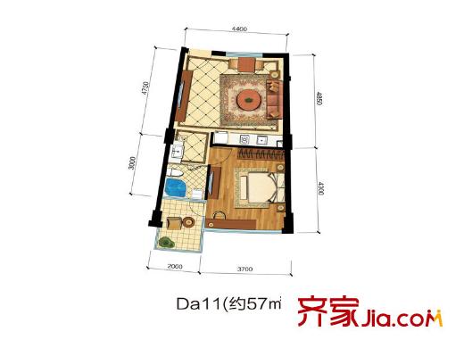 恒和依山郡依山郡樂邑57方 1室1廳1衛(wèi)1廚