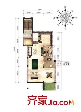 眾安白馬山莊天晴居B1戶型中間套279平方米 5室3廳6衛(wèi)1廚
