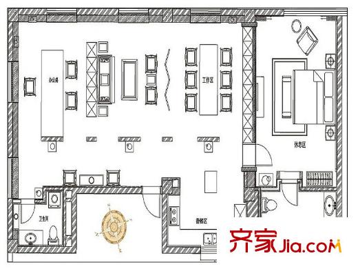 錢江?之江新天地164.67平方米戶型 1室1廳2衛(wèi)1廚