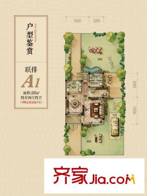 金都陽(yáng)光樾府A1聯(lián)排一層 4室2廳4衛(wèi)