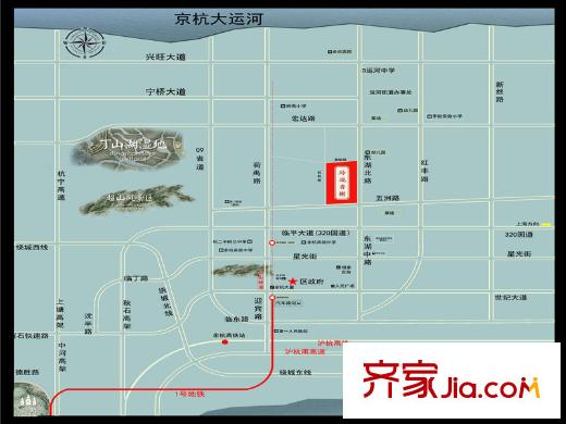 運河玲瓏香榭南苑區(qū)位圖