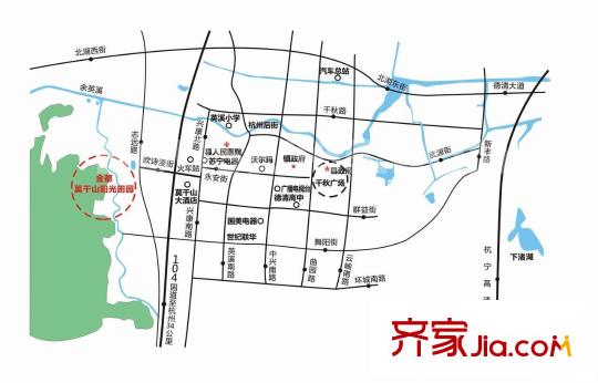 金都莫干山陽光田園區(qū)位圖