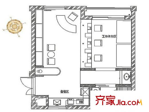 錢(qián)江?之江新天地72.18平方米戶(hù)型 1室1廳1衛(wèi)1廚
