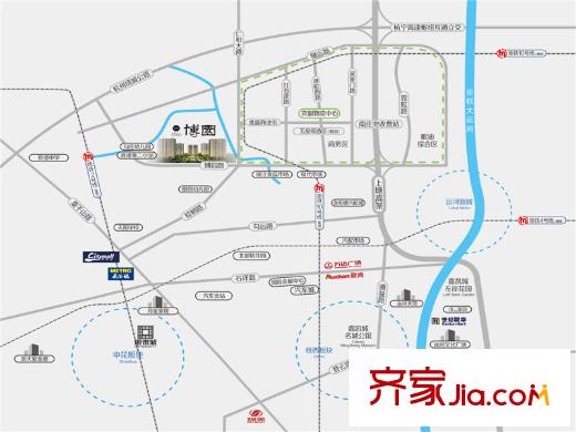 嘉凱城名城博園交通圖