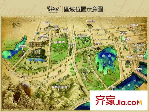 鷺棲湖區(qū)位圖