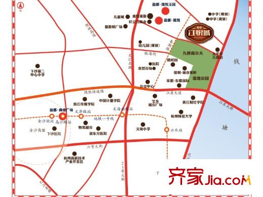 盈都江悅城交通圖