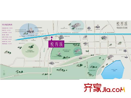 中交悅西溪區(qū)位圖