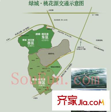 綠城桃花源交通圖