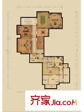 綠城桃花源F1型 地下層平面圖 1室3廳2衛(wèi)