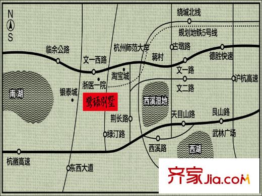 青楓墅園鷺語別墅鷺語別墅區(qū)位圖
