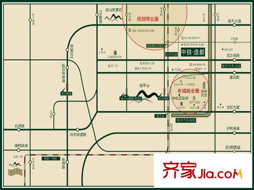 中鐵逸都區(qū)位圖