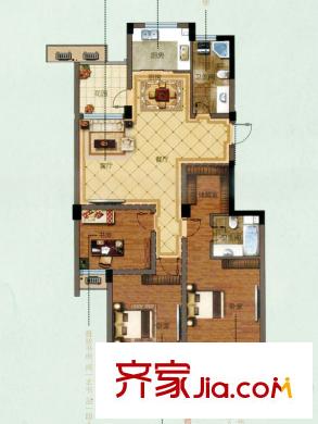 林溪閑庭H偶數(shù)戶型 3室2廳2衛(wèi)1廚