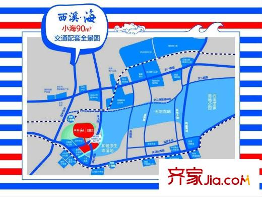 西溪海小海交通圖