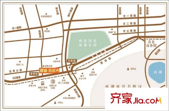 綠城翡翠灣交通圖