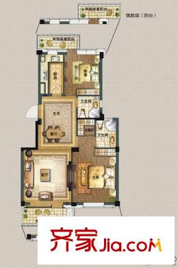 寶麗金庭D戶型 2室2廳2衛(wèi)1廚
