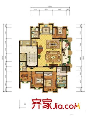 星運(yùn)麗園蘭逸法式平層官邸G-2 5室2廳2衛(wèi)1廚