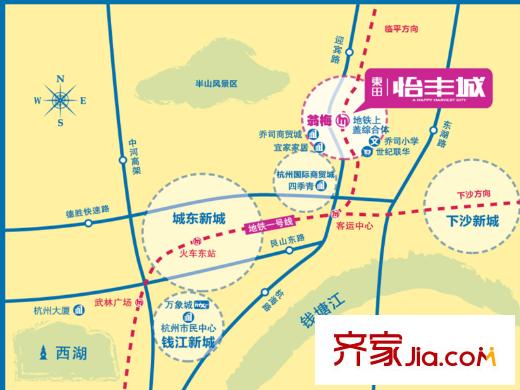 東田怡豐城區(qū)域圖