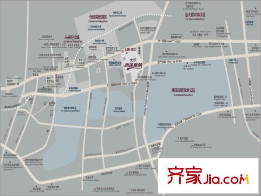 大華西溪風(fēng)情澄品交通圖