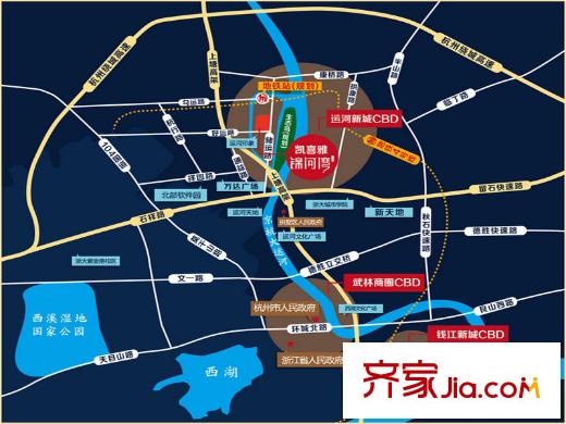凱喜雅錦河灣大區(qū)位圖