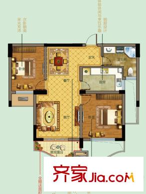 林溪閑庭E奇數(shù)戶型 2室2廳1衛(wèi)1廚