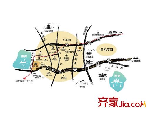 世茂西西湖區(qū)位圖