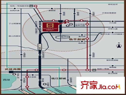 杭州美致生活廣場區(qū)位圖