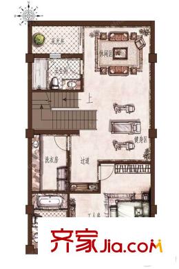 通和十二橡樹A戶型-(地下室) 4室3廳3衛(wèi)1廚