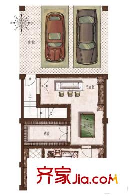 通和十二橡樹A戶型-(車庫) 4室3廳3衛(wèi)1廚