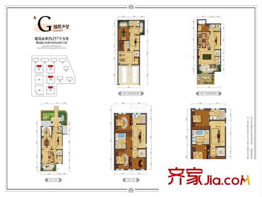 綠城蓮園G組院戶型 8室5廳9衛(wèi)1廚