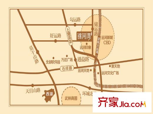 凱喜雅錦河灣小區(qū)位圖