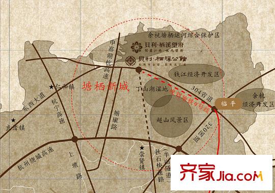 貝利棲溪望府區(qū)位圖