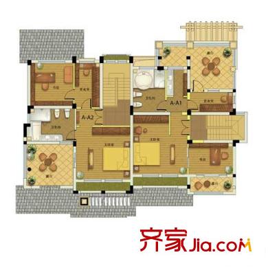 新湖果嶺花園3層A戶型 2室1廳1衛(wèi)1廚
