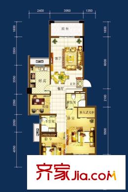 經(jīng)緯御賢府C戶型 3室2廳2衛(wèi)1廚