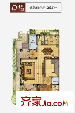 佳兆業(yè)西溪璞園D1地上一層 6室3廳5衛(wèi)1廚