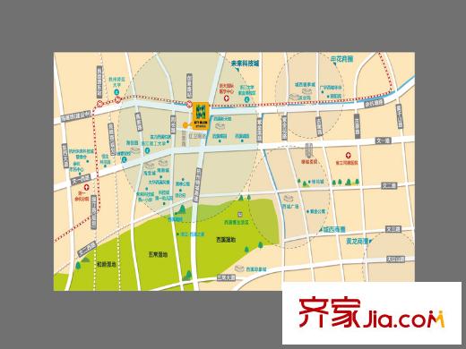 盛奧西溪銘座大區(qū)位