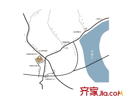 綠城之江1號交通圖
