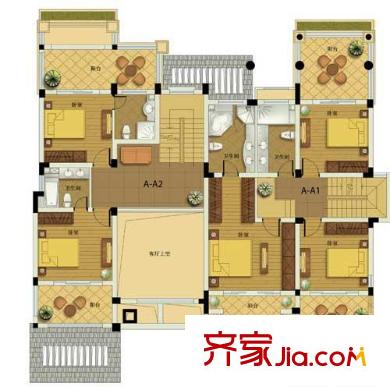 新湖果嶺花園2層A戶型 2室1廳1衛(wèi)1廚