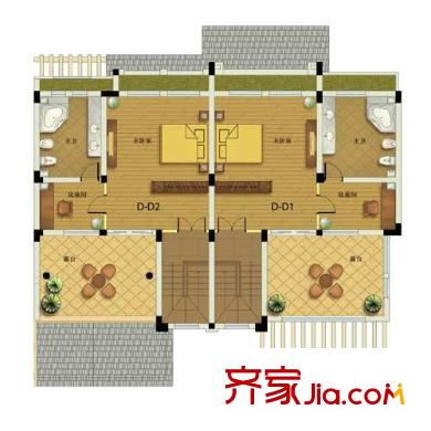 新湖果嶺花園3層D戶型 1室1衛(wèi)