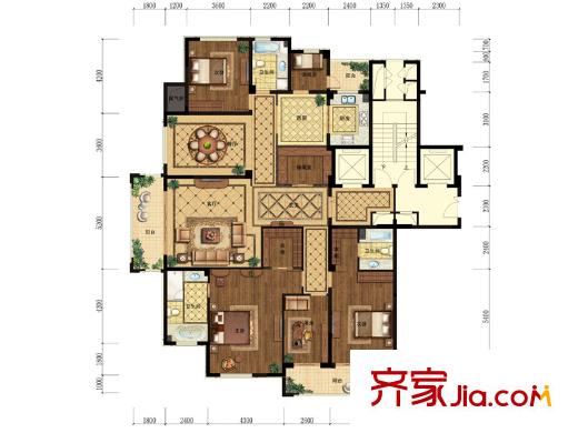 錦上豪庭A戶型 5室2廳2衛(wèi)1廚