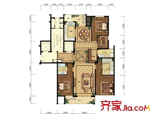 錦上豪庭C戶型 4室2廳1衛(wèi)1廚