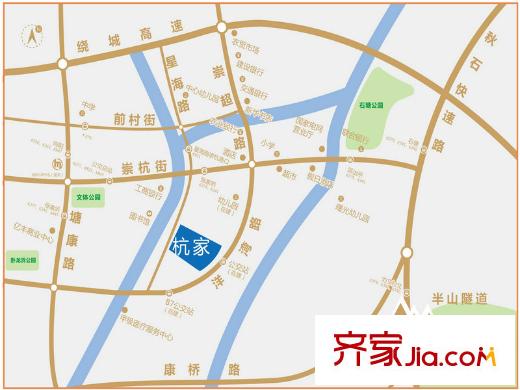 贊成杭家交通圖