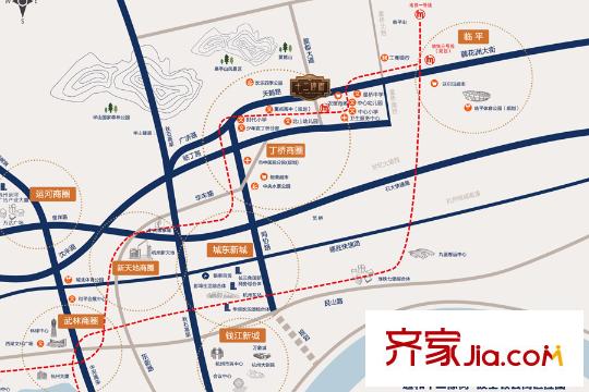 通和波士頓公寓區(qū)位圖